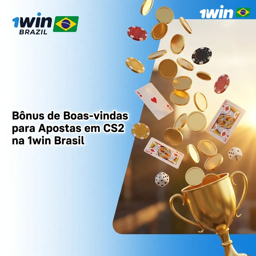 1win Brasil welcome bonus offer showing 500% up to R$11,200 for CS2 betting with registration steps