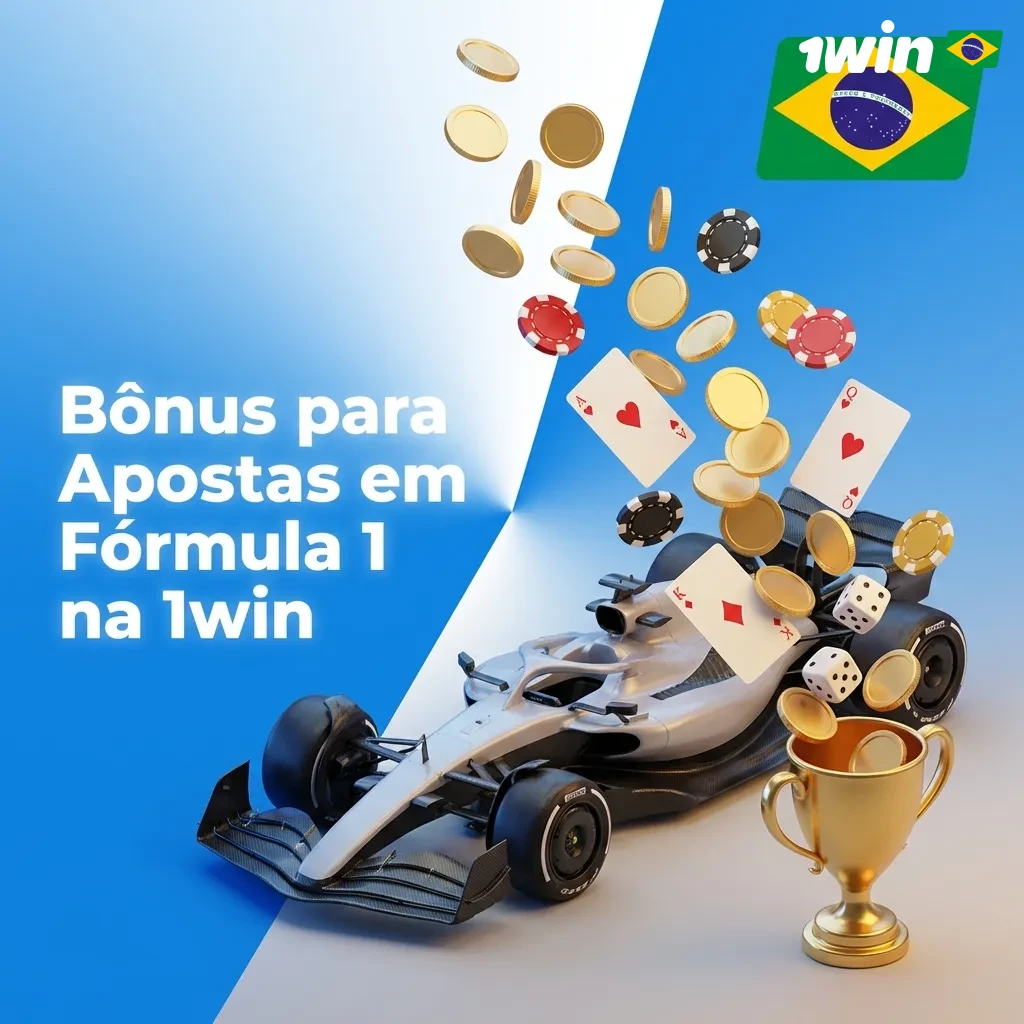 Bônus de até 500% para apostas em Fórmula 1 na plataforma 1win com requisitos de rollover e prazo de 30 dias