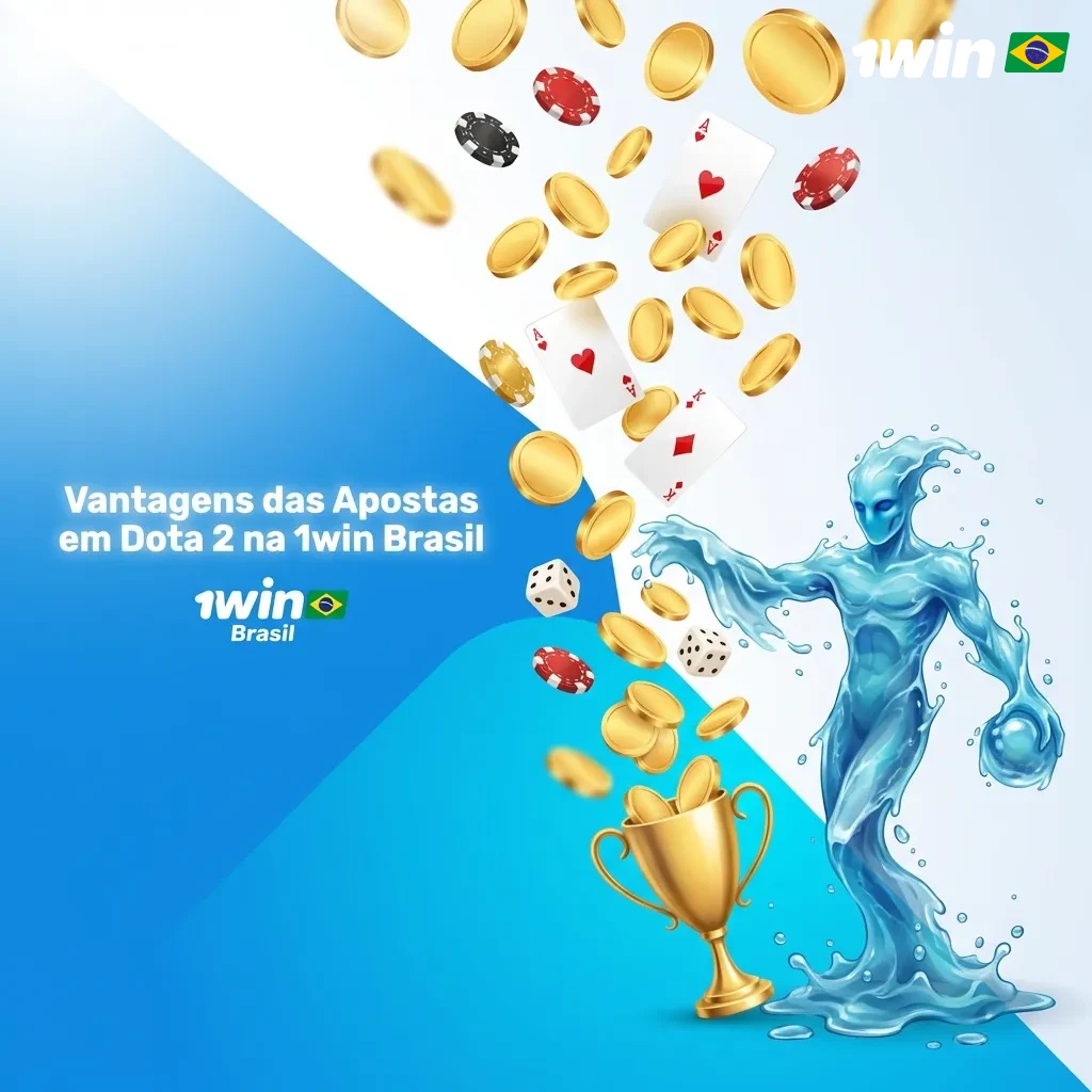 Dota 2 betting advantages on 1win Brasil platform showing bonuses, payment methods, and features for Brazilian users
