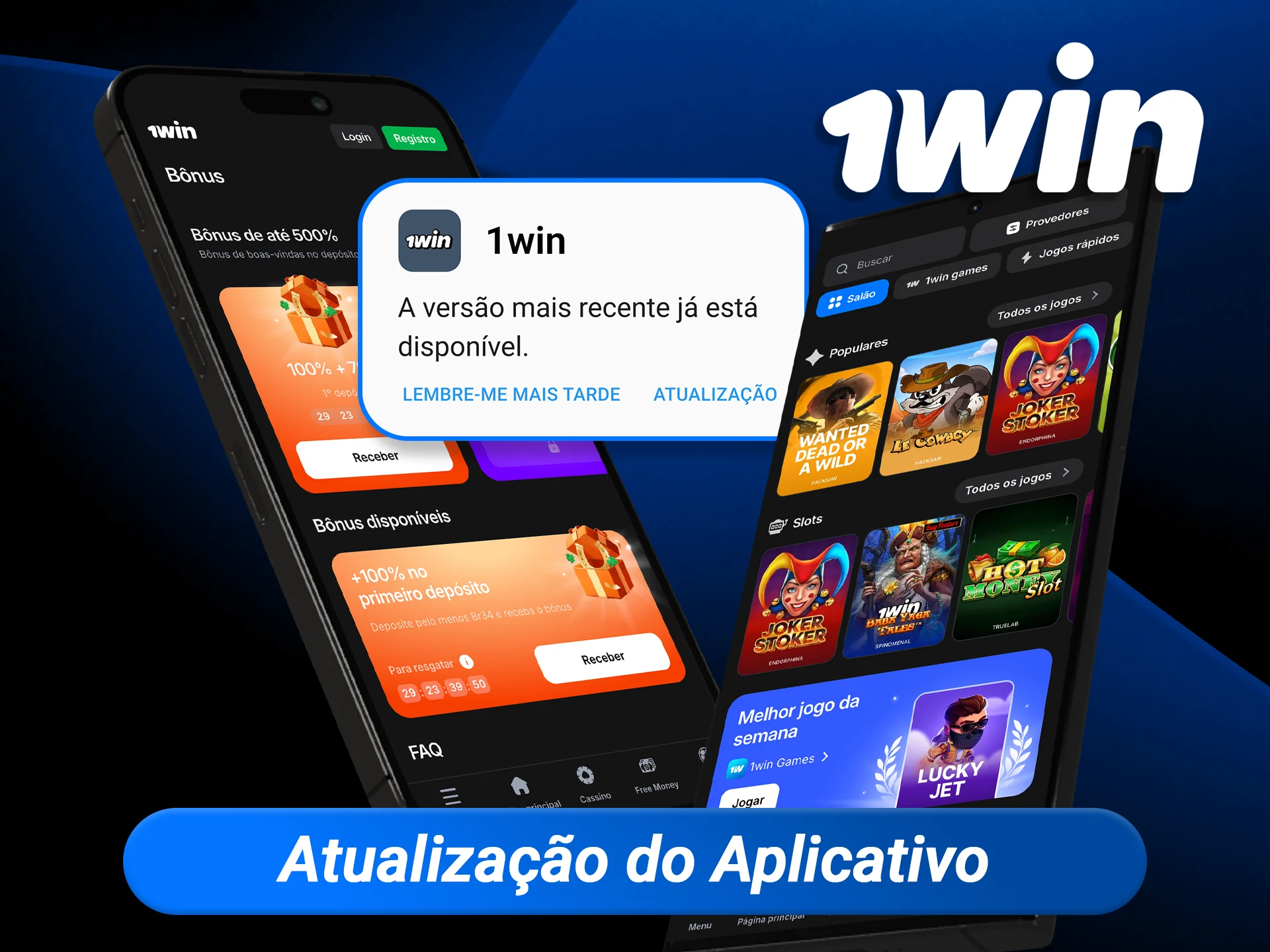 Mantenha seu app 1win sempre na última versão para acessar novos jogos, mercados exclusivos e as atualizações de segurança mais recentes.