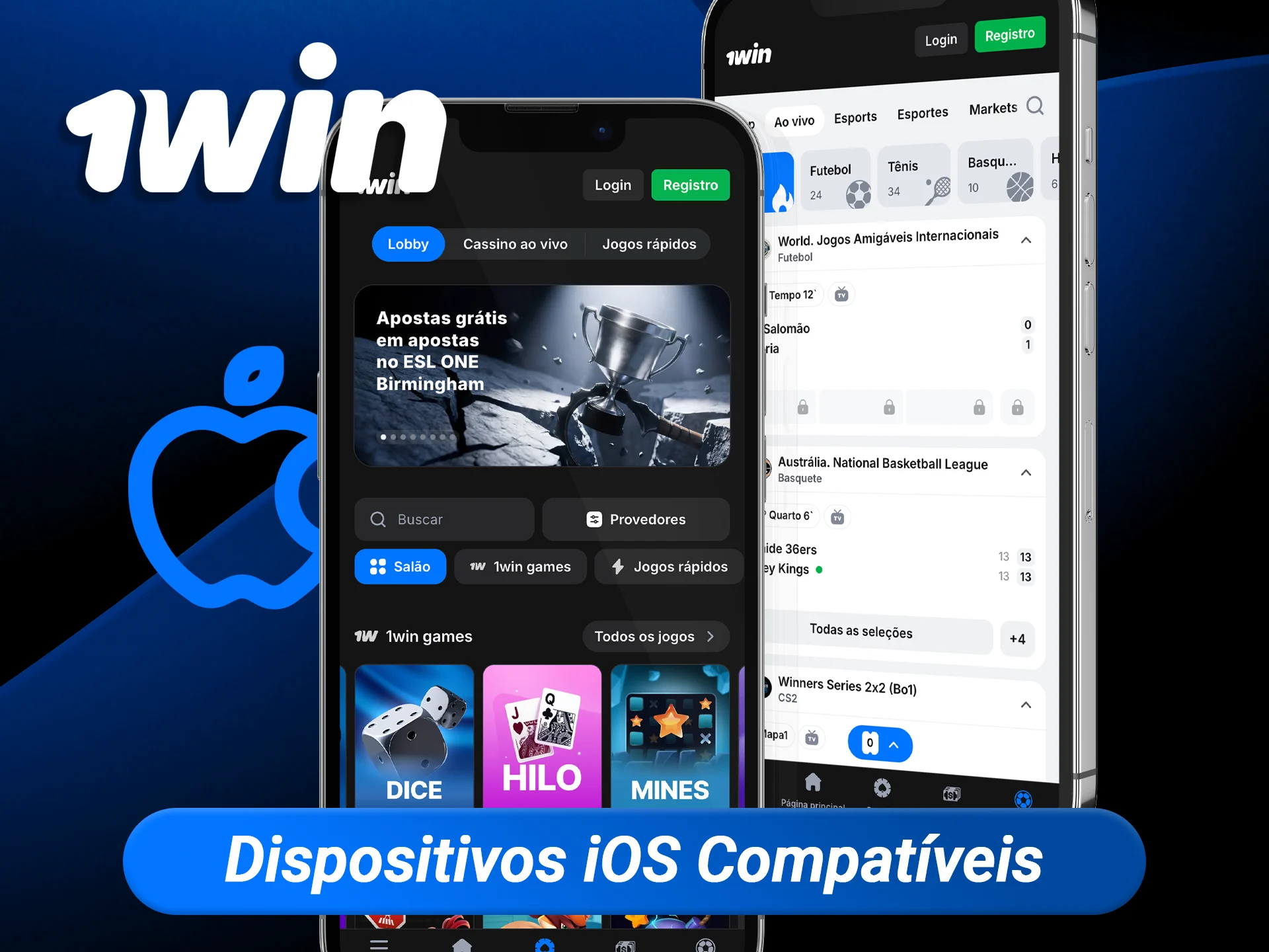 Saiba quais modelos de iPhone e iPad são ideais para instalar o atalho do app 1win, aproveitando a máxima resolução gráfica da plataforma da Apple.