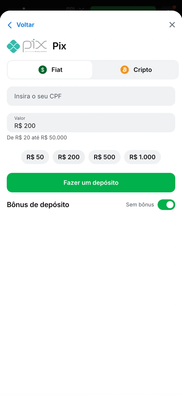 Faça seu primeiro aporte na 1win para ativar automaticamente a bonificação sobre o valor depositado.