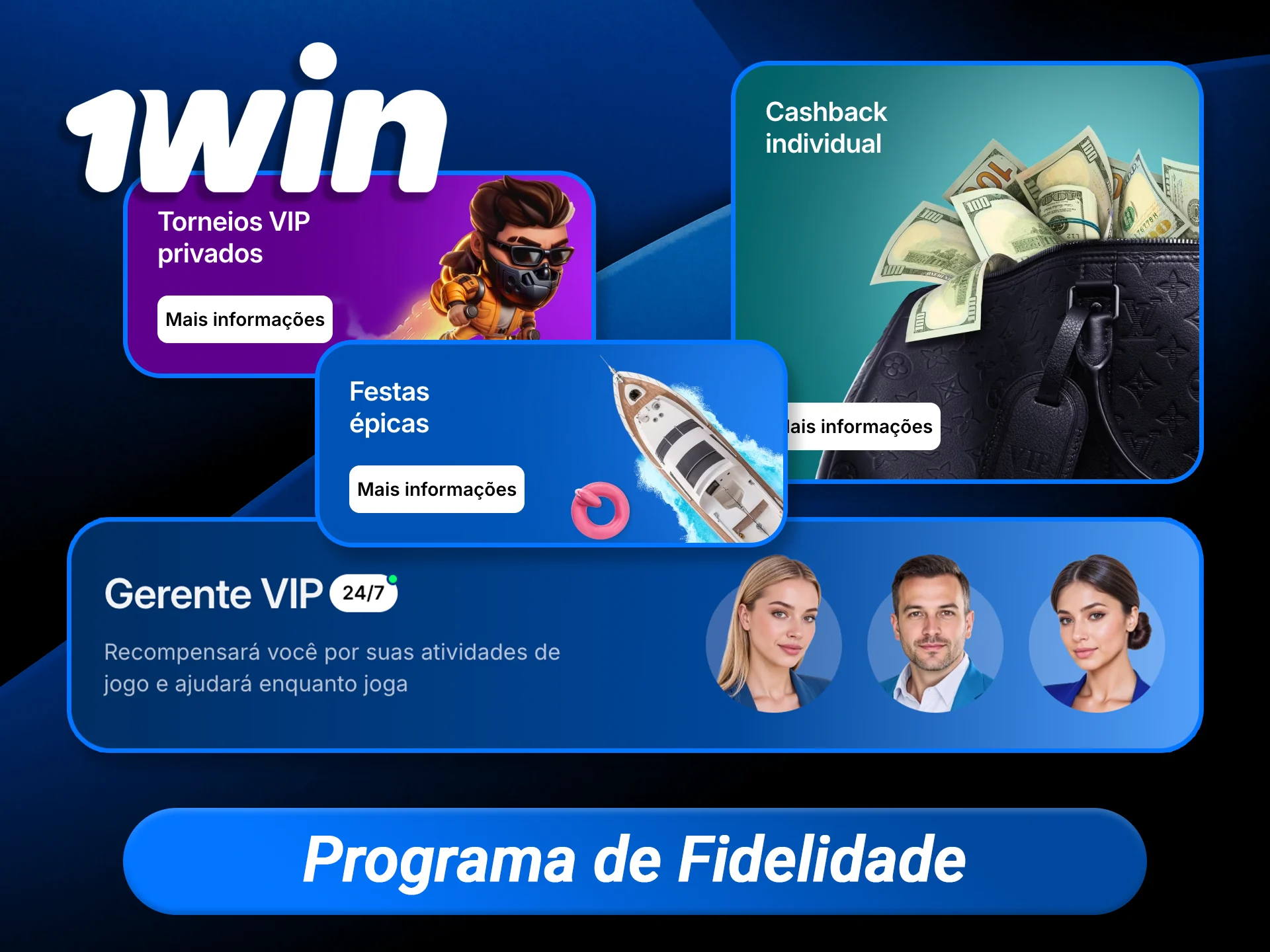 Participe do exclusivo programa de fidelidade da 1win Brasil, acumulando 1win Coins a cada aposta para trocar por dinheiro real e prêmios especiais.