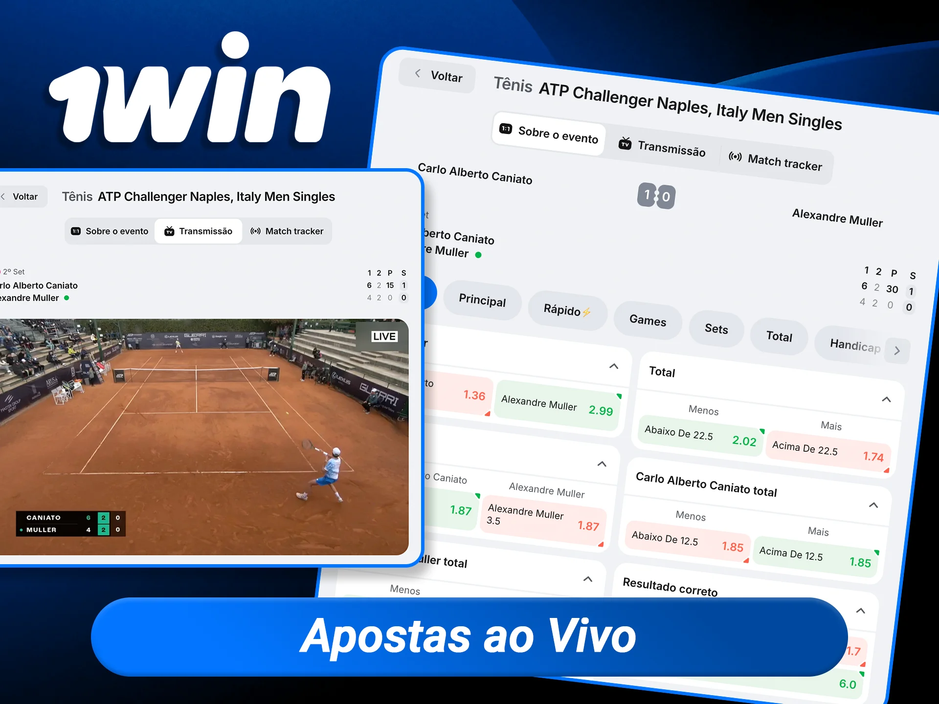 Sinta a adrenalina de apostar em tempo real na 1win, com mercados que se ajustam a cada segundo conforme o desenrolar da partida.