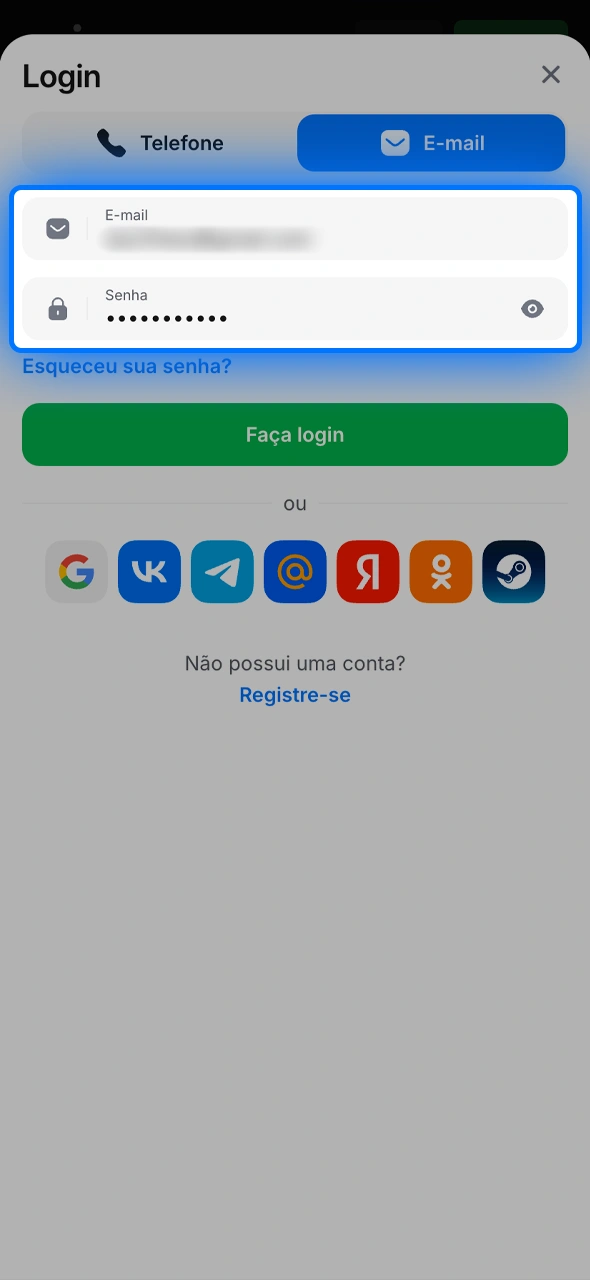Digite seus dados de acesso na 1win para retomar suas apostas e jogos de cassino favoritos.