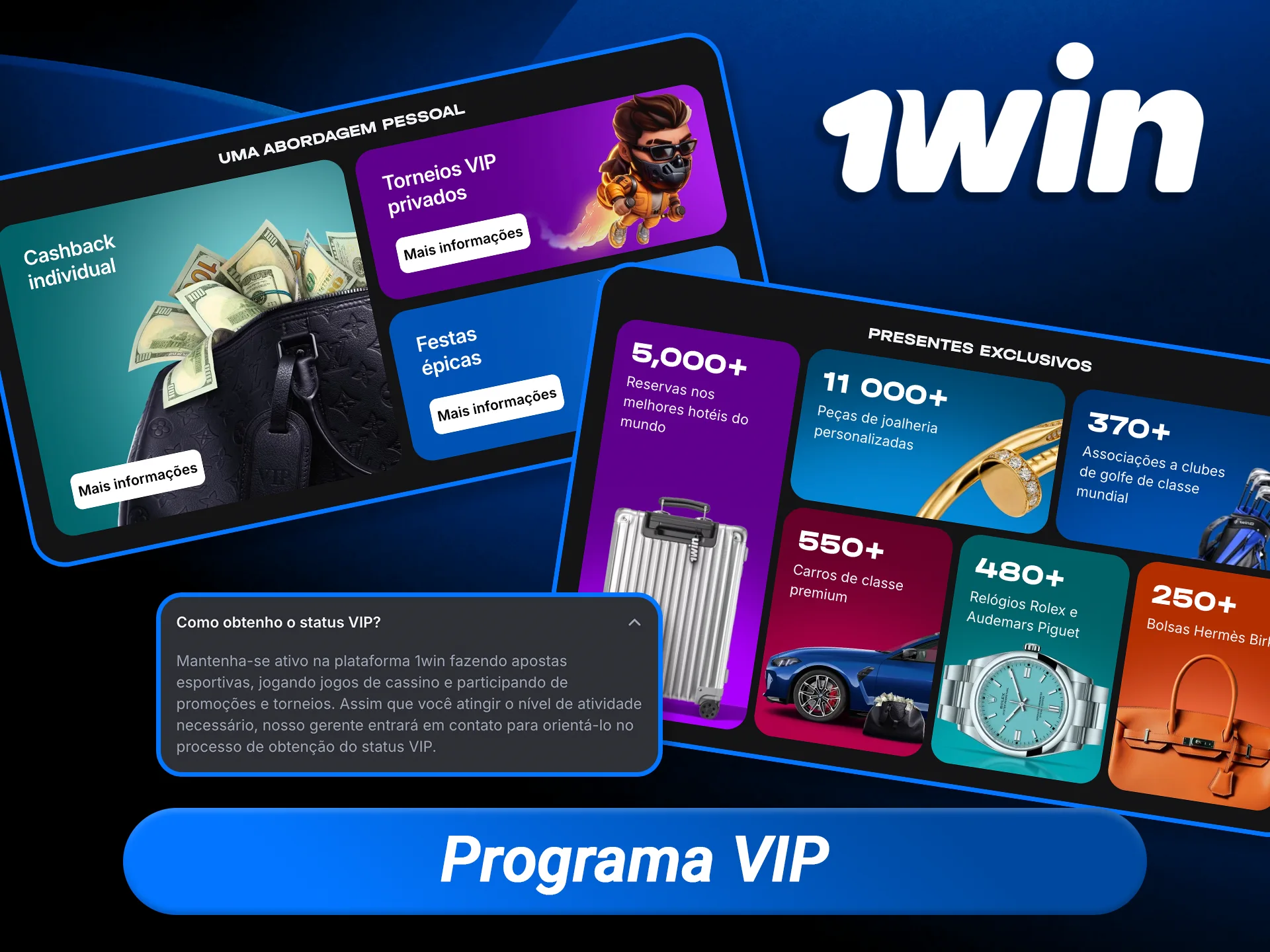 Torne-se um jogador de elite na 1win Brasil e desfrute de limites de saque maiores, gerentes de conta exclusivos e bônus personalizados.